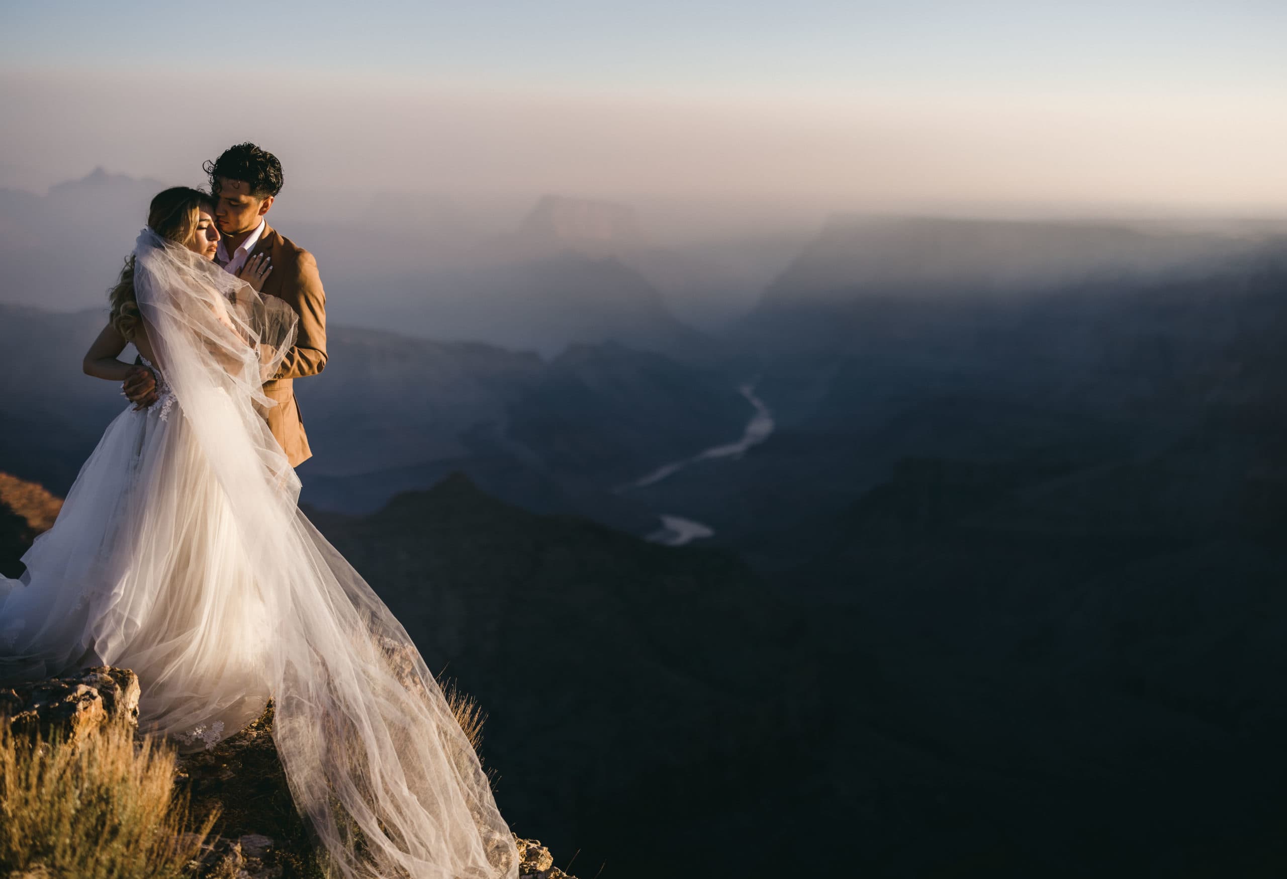 The difference between a wedding and elopement in the Grand Canyon is the gorgeous scenery!