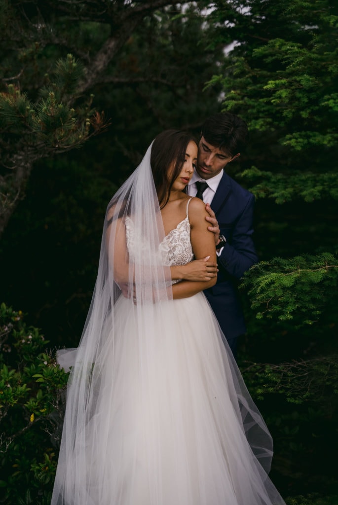 An Asheville elopement in the mountains created by a California elopement photographer.