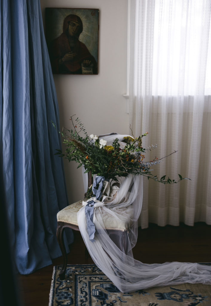 A bouquet at a Hotel Peter and Paul wedding in New Orleans.