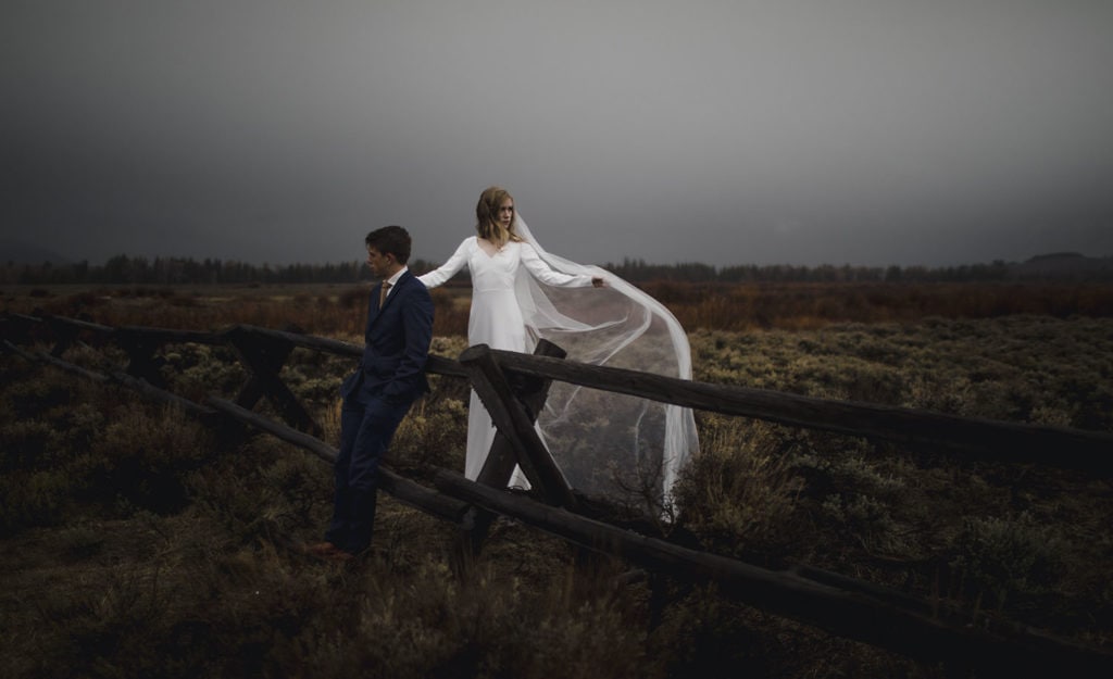 A Schwabacher Landing wedding with the bride and groom having a Grand Teton elopement.