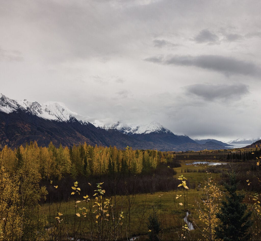 Eloping in Alaska in the fall allows for beautiful photography and privacy.